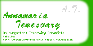 annamaria temesvary business card