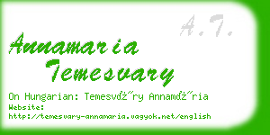 annamaria temesvary business card